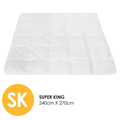 Royal Comfort 260GSM Deluxe Eco-Silk Touch Quilt 100% Microfibre Cover-Bedding-PEROZ Accessories