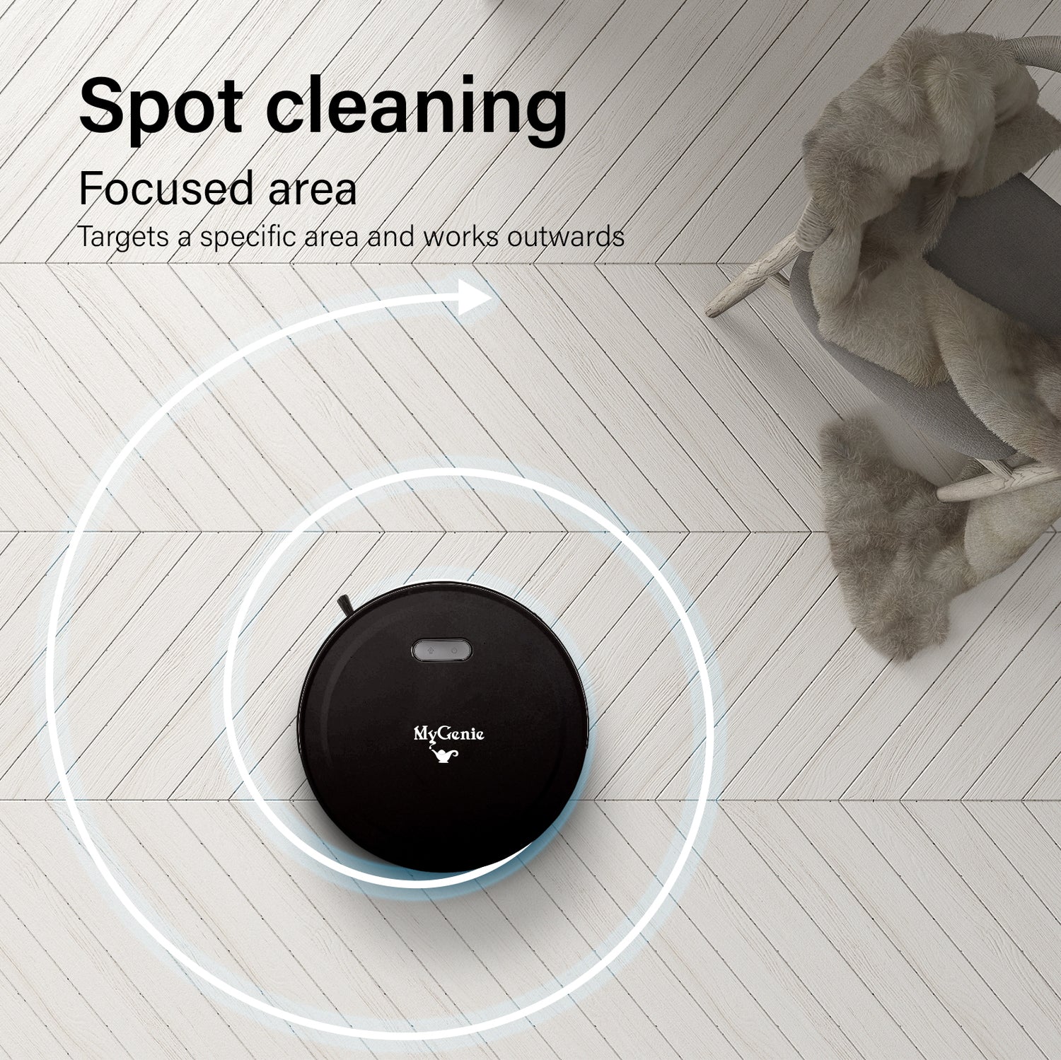 MyGenie Smart Robotic Vacuum Cleaner App Controlled Carpet Floors Auto Robot-Small Home Appliances-PEROZ Accessories