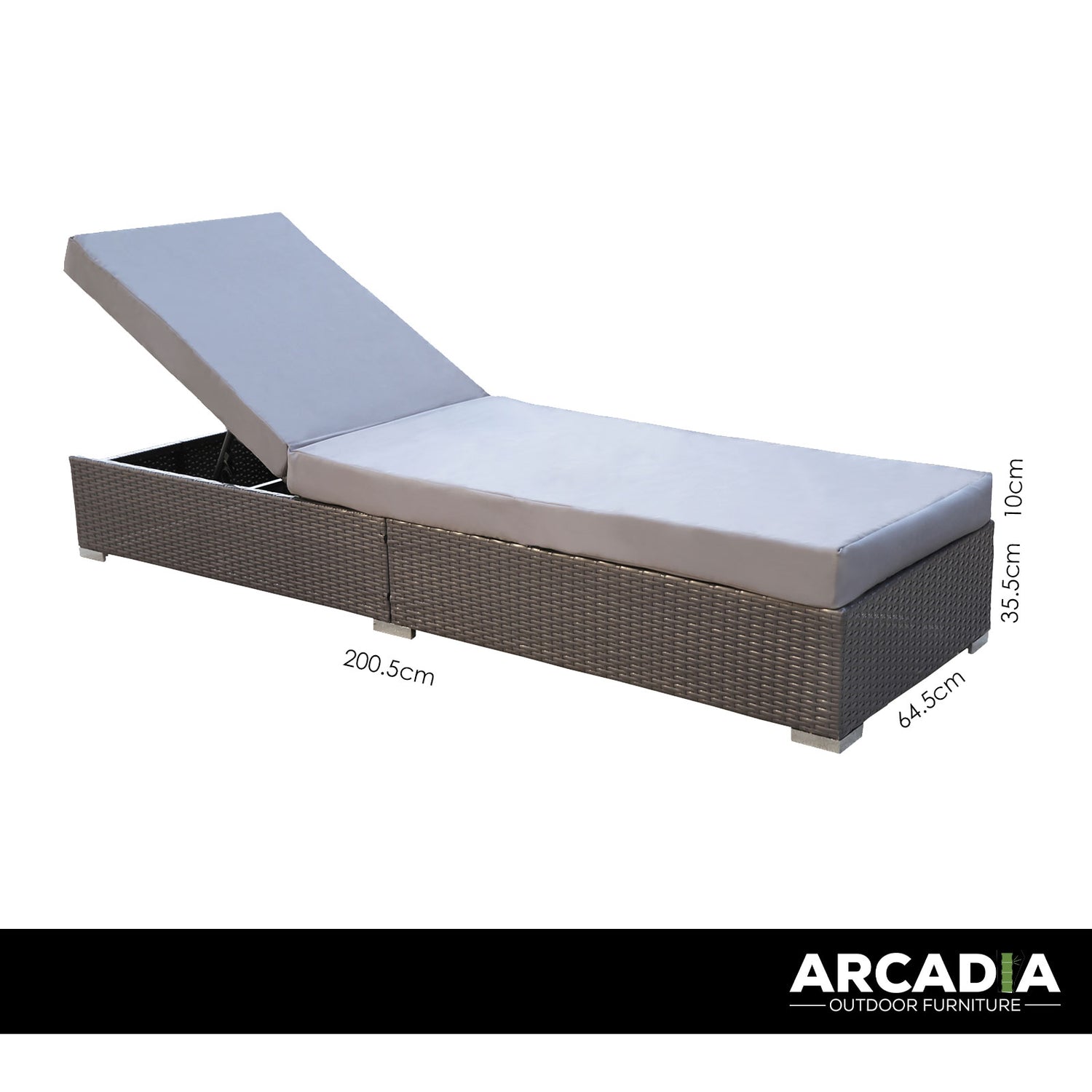 Arcadia Furniture Outdoor Sunlounge Set Rattan Garden Day Bed Lounger-Outdoor Sofa/Lounge Sets-PEROZ Accessories