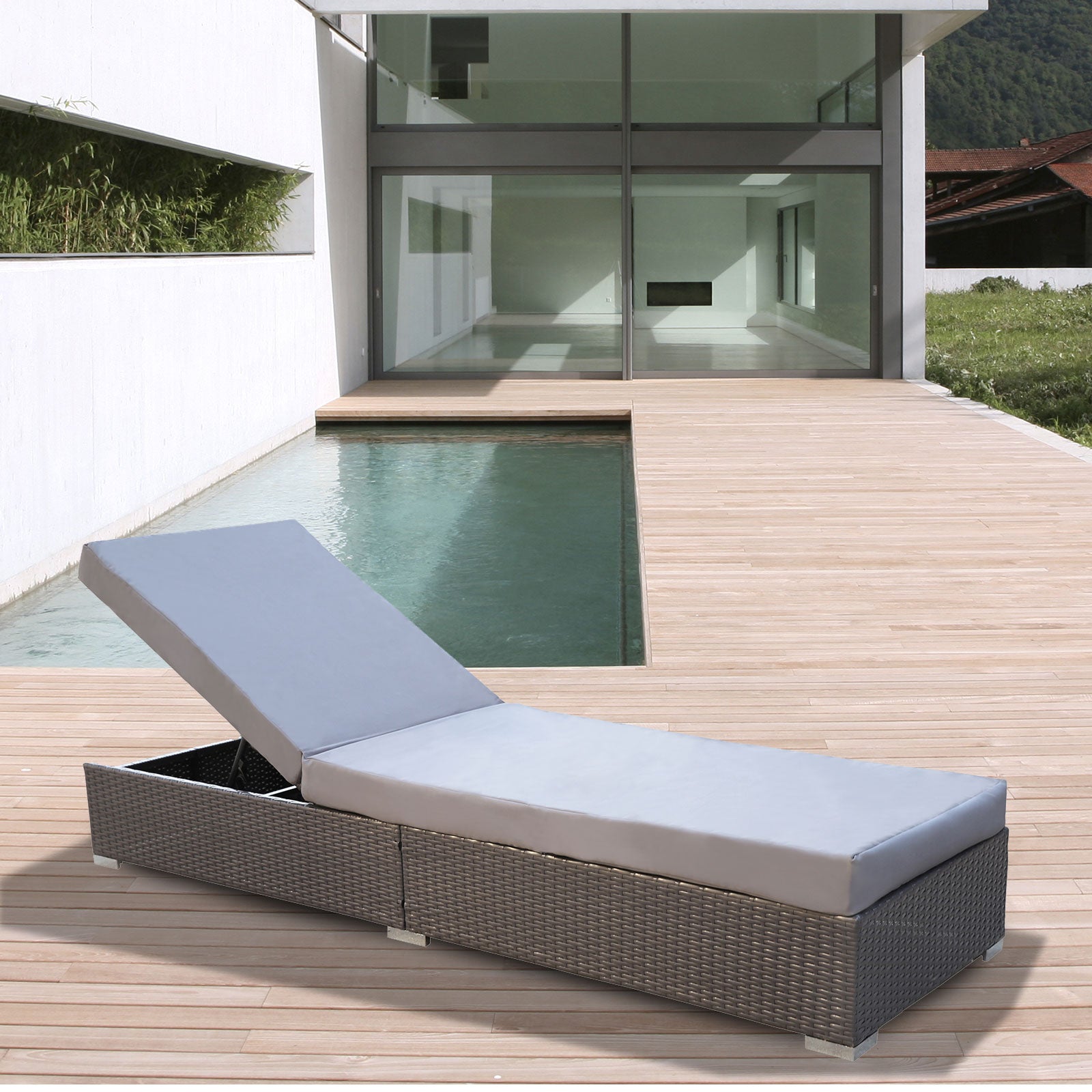 Arcadia Furniture Outdoor Sunlounge Set Rattan Garden Day Bed Lounger-Outdoor Sofa/Lounge Sets-PEROZ Accessories