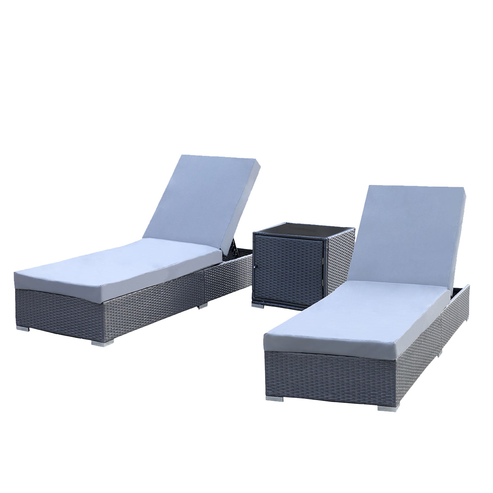 Arcadia Furniture Outdoor Sunlounge Set Rattan Garden Day Bed Lounger-Outdoor Sofa/Lounge Sets-PEROZ Accessories