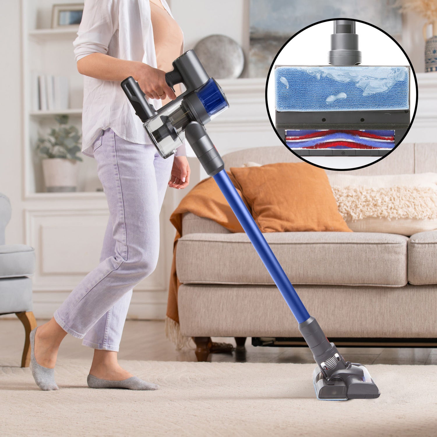 MyGenie H20 PRO Wet Mop 2-IN-1 Cordless Stick Vacuum Cleaner Handheld Recharge-Small Home Appliances-PEROZ Accessories