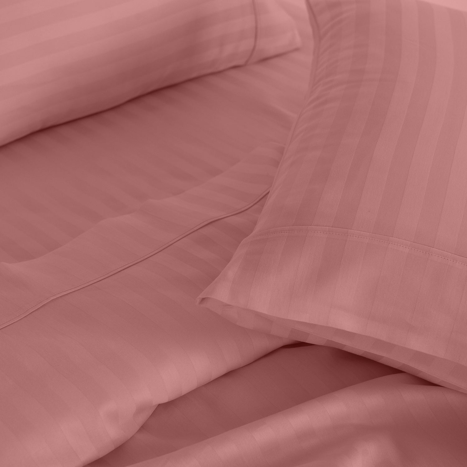 Kensington 1200 Thread Count 100% Cotton Sheet Set Stripe Hotel Grade-Bed Linen-PEROZ Accessories