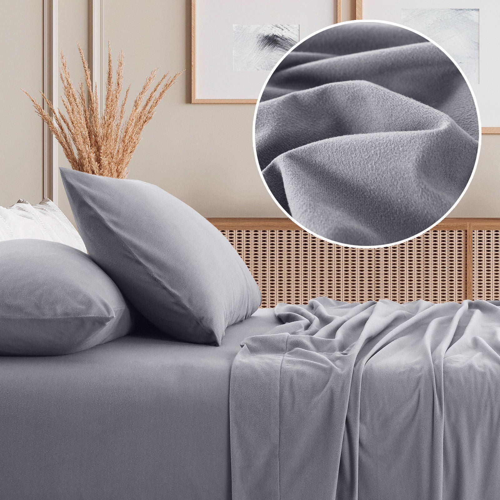 Royal Comfort Fleece Flannel Sheet Set Ultra Soft Warm Winter Thermal Bedding-Bed Linen-PEROZ Accessories