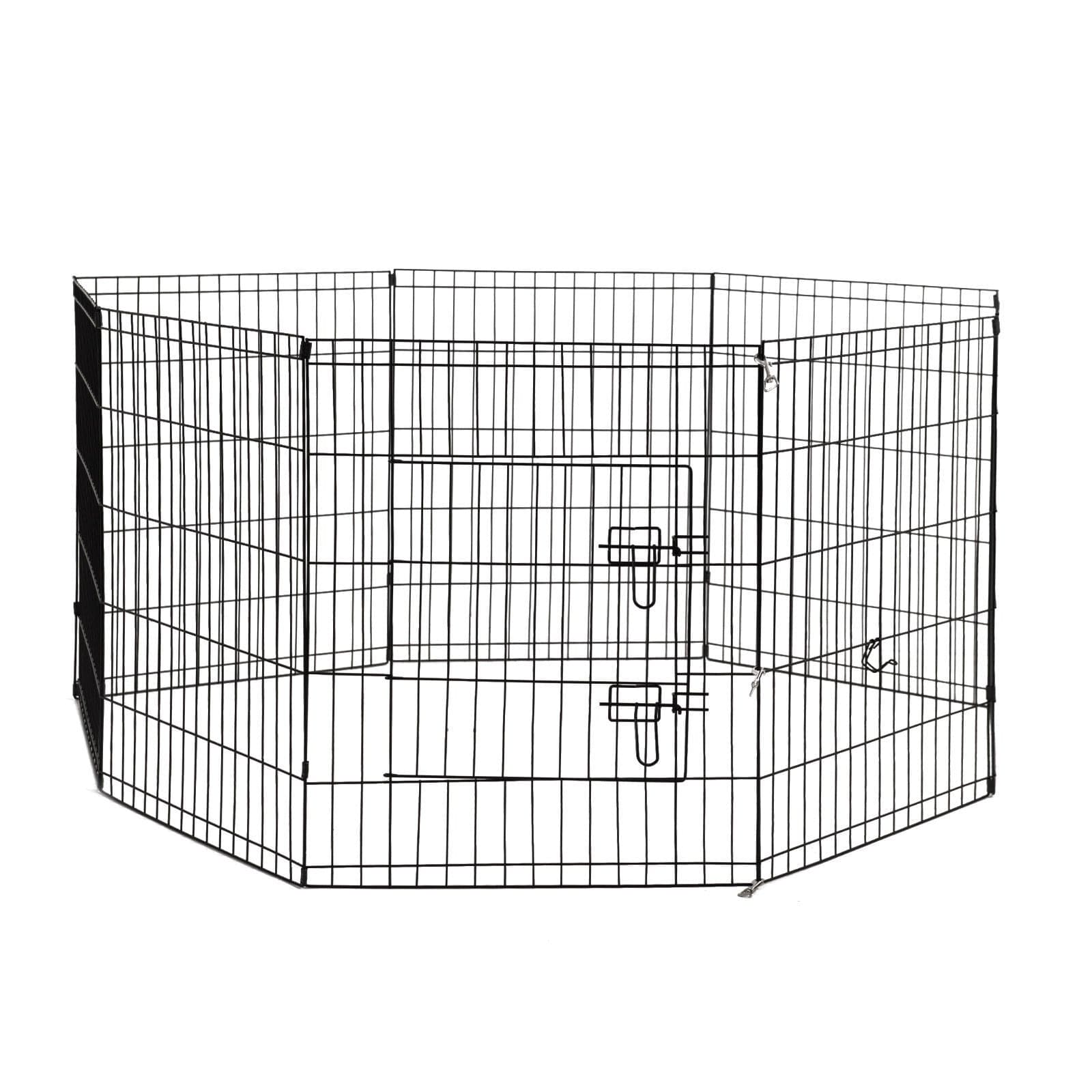 4Paws 8 Panel Playpen Puppy Exercise Fence Cage Enclosure Pets-Crates, Houses &amp; Pens-PEROZ Accessories