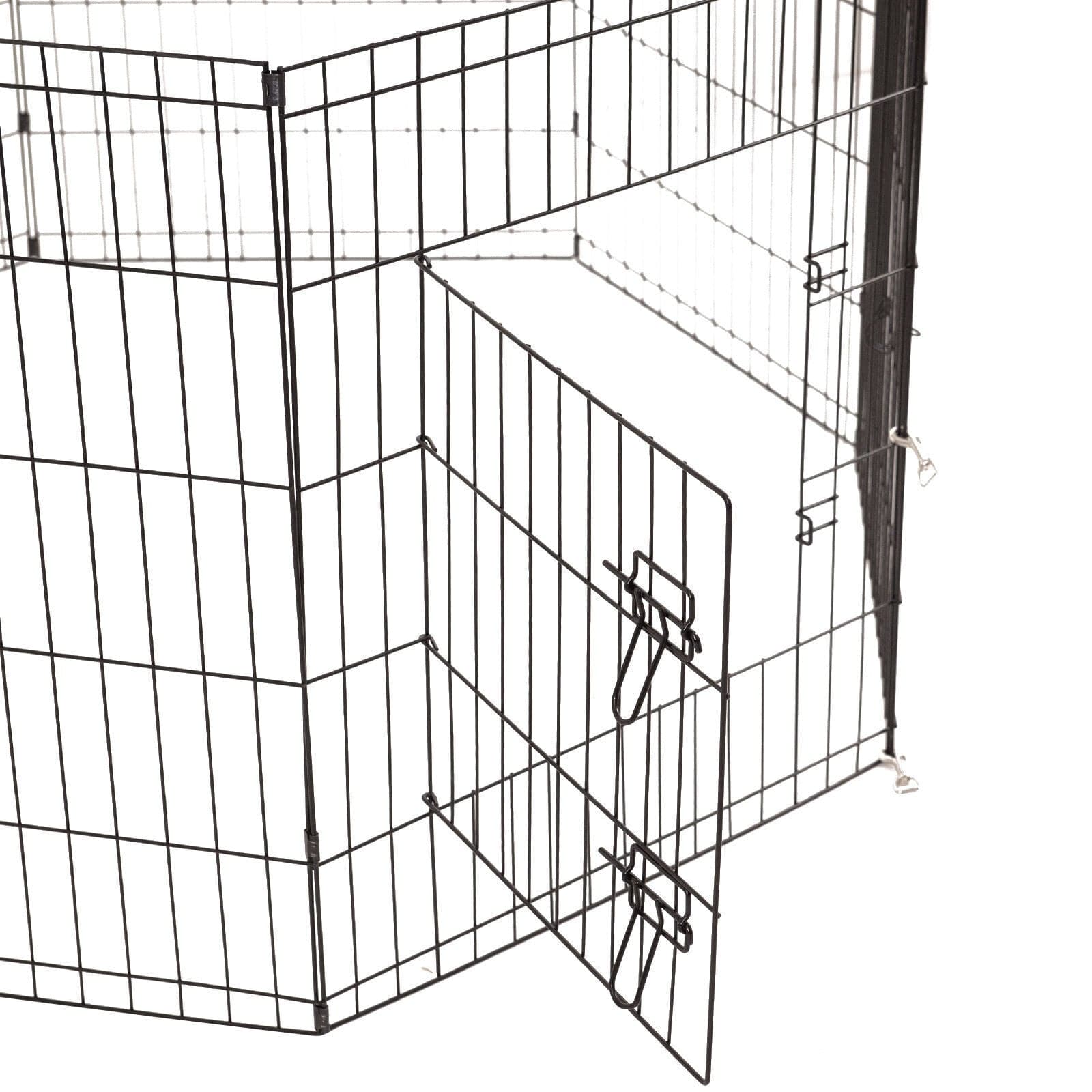 4Paws 8 Panel Playpen Puppy Exercise Fence Cage Enclosure Pets-Crates, Houses &amp; Pens-PEROZ Accessories