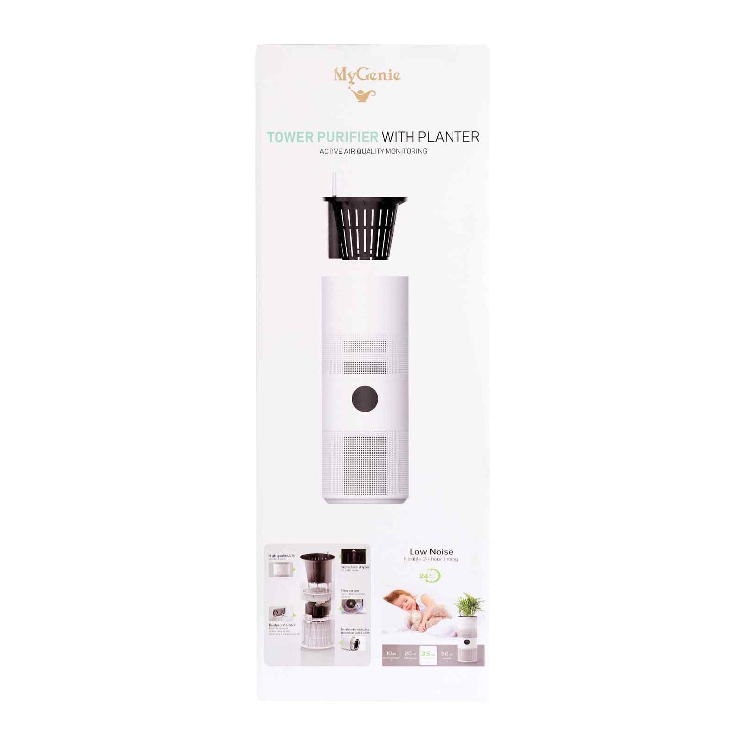 MyGenie Tower Air Purifier with Planter 2-in-1 WI-FI App Control HEPA-Heating &amp; Cooling-PEROZ Accessories