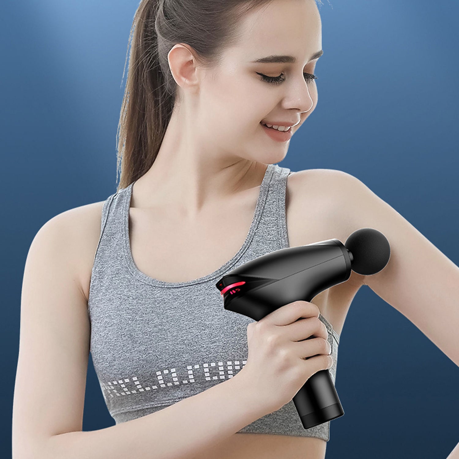 FitSmart FS-1000 Pro Relief Massage Gun Portable USB Charge Cold Compress Black-Massagers-PEROZ Accessories