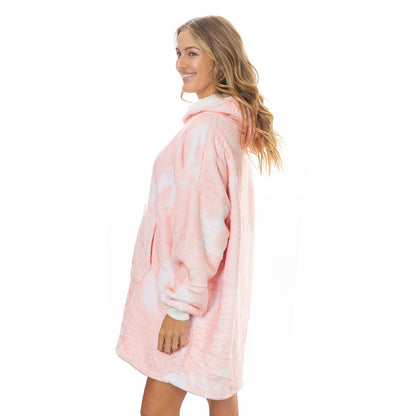 Royal Comfort Premium Snug Hoodie Nightwear Super Soft Reversible Fleece 750GSM-Lingerie, Sleepwear &amp; Loungewear-PEROZ Accessories