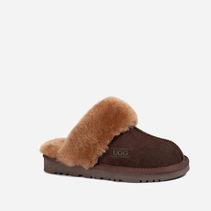 Ugg Slippers Premium Australia Sheepskin Unisex Scuffette Suede-Slippers-PEROZ Accessories