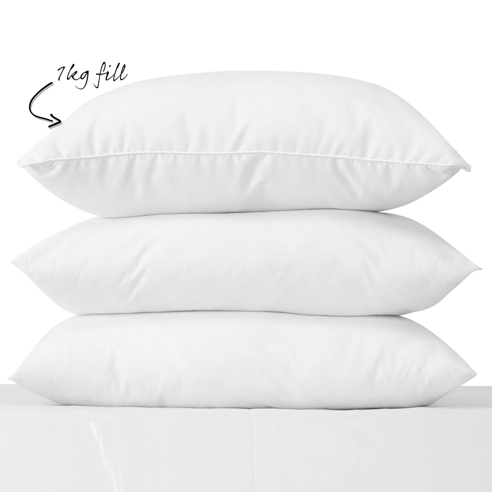 Royal Comfort Goose Down Feather Pillows 1000GSM 100% Cotton Cover - Twin Pack-Bedding-PEROZ Accessories