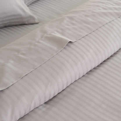 Kensington 1200 Thread Count 100% Cotton Sheet Set Stripe Hotel Grade-Bed Linen-PEROZ Accessories