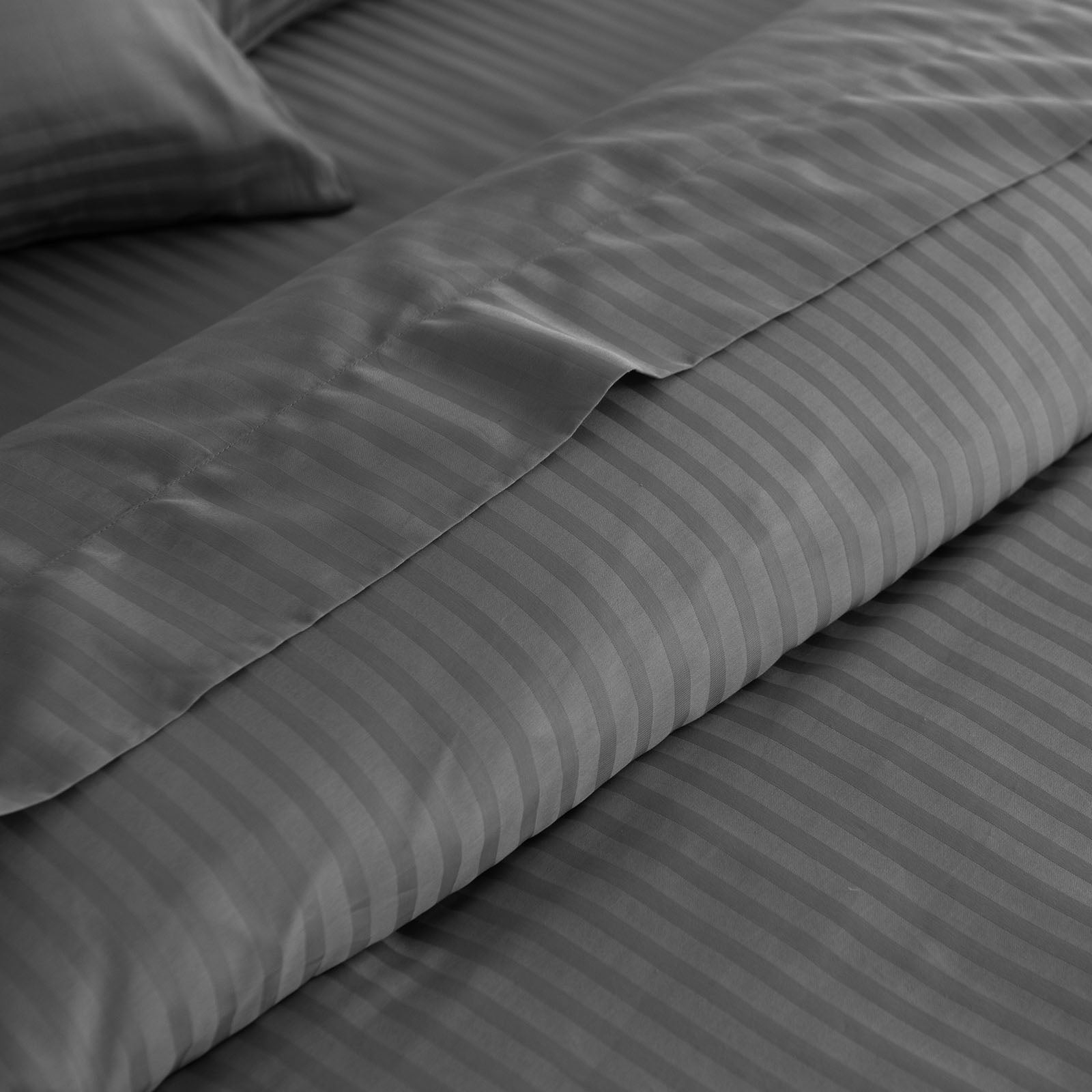 Kensington 1200 Thread Count 100% Cotton Sheet Set Stripe Hotel Grade-Bed Linen-PEROZ Accessories