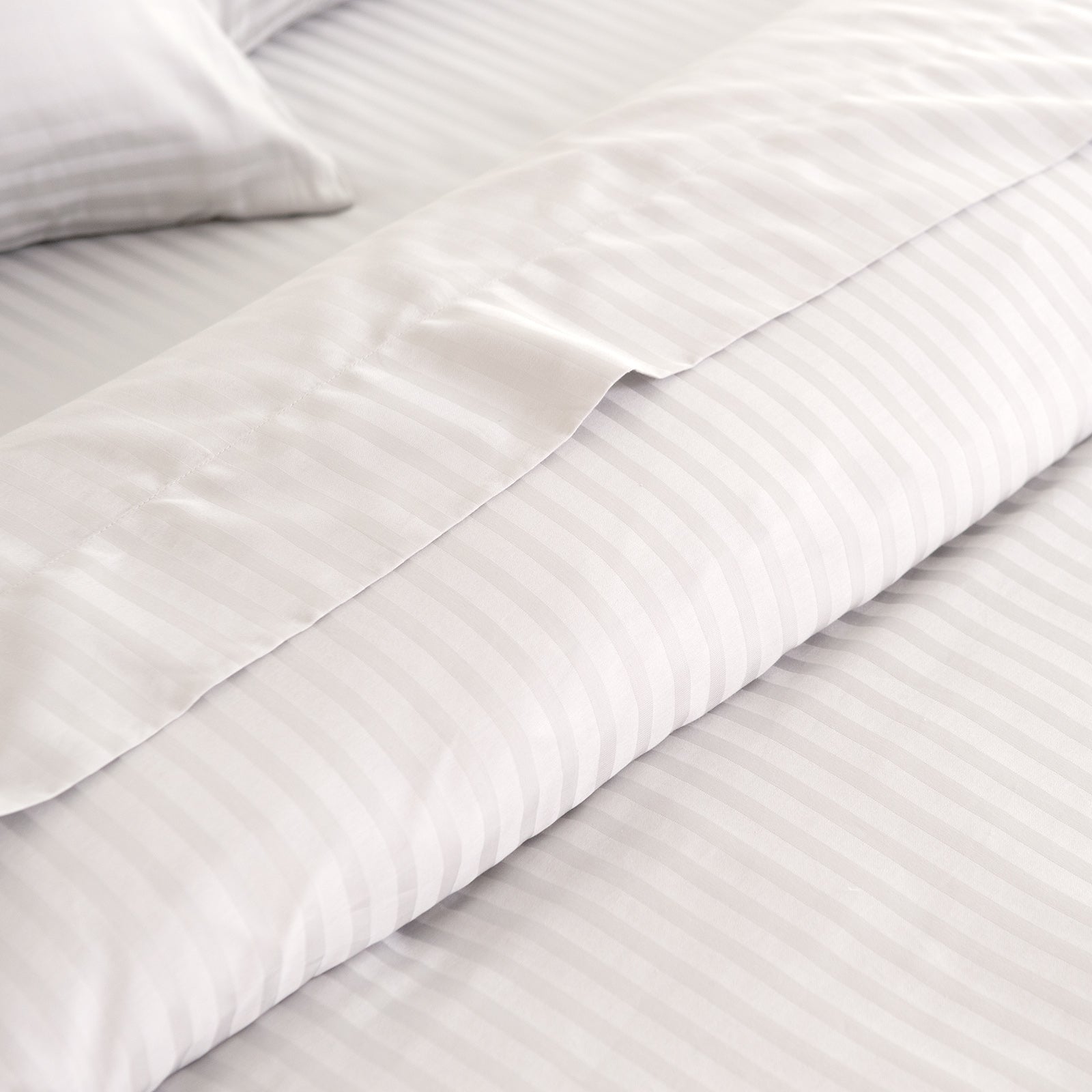 Kensington 1200 Thread Count 100% Cotton Sheet Set Stripe Hotel Grade-Bed Linen-PEROZ Accessories