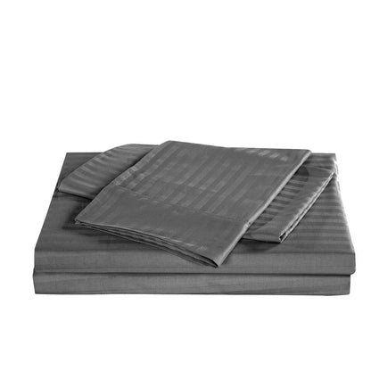 Kensington 1200 Thread Count 100% Cotton Sheet Set Stripe Hotel Grade-Bed Linen-PEROZ Accessories