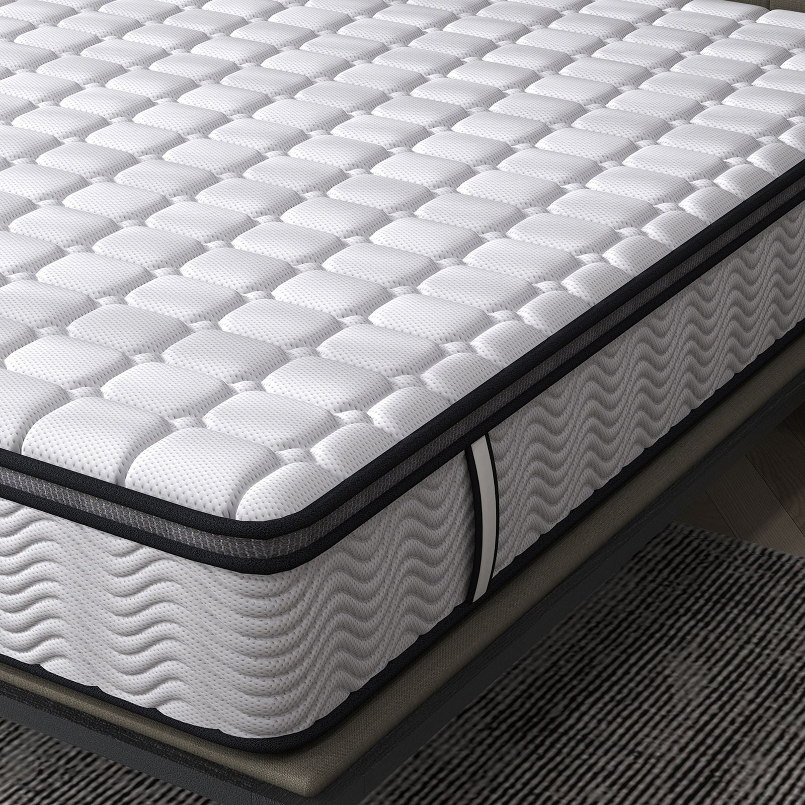 Ergopedic Mattress 5 Zone Latex Pocket Spring Mattress In A Box 30cm-Mattresses &amp; Futons-PEROZ Accessories