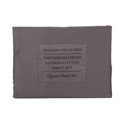 Balmain 1000 Thread Count Hotel Grade Bamboo Cotton Quilt Cover Pillowcases Set-Bed Linen-PEROZ Accessories