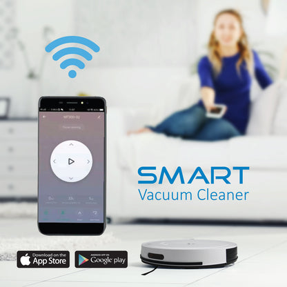 MyGenie Smart Robotic Vacuum Cleaner App Controlled Carpet Floors Auto Robot-Small Home Appliances-PEROZ Accessories