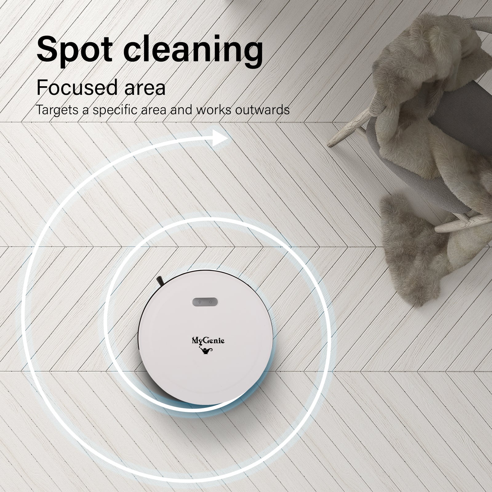 MyGenie Smart Robotic Vacuum Cleaner App Controlled Carpet Floors Auto Robot-Small Home Appliances-PEROZ Accessories