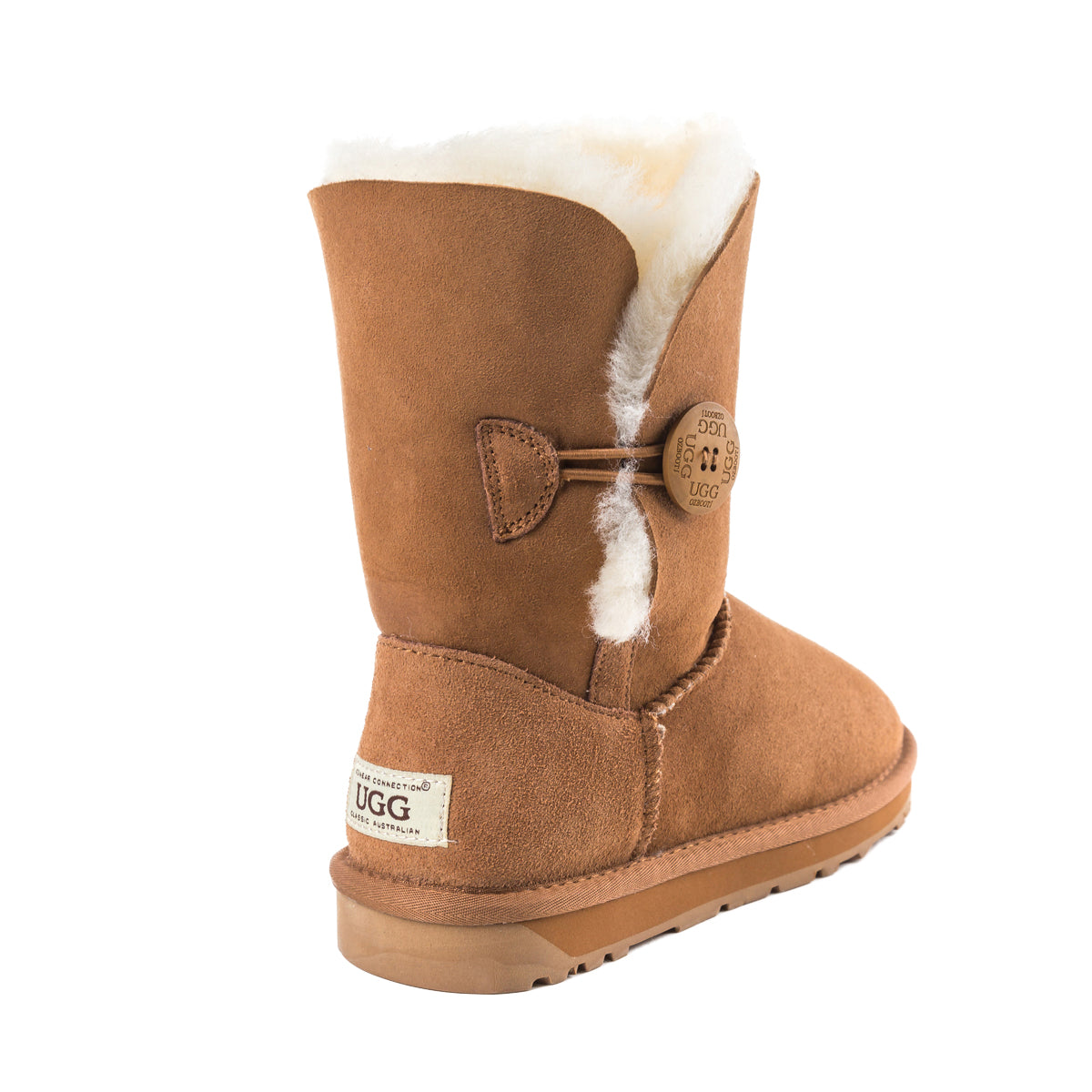 Ugg Classic Short Button Boots (Water Resistant)-Boots-PEROZ Accessories