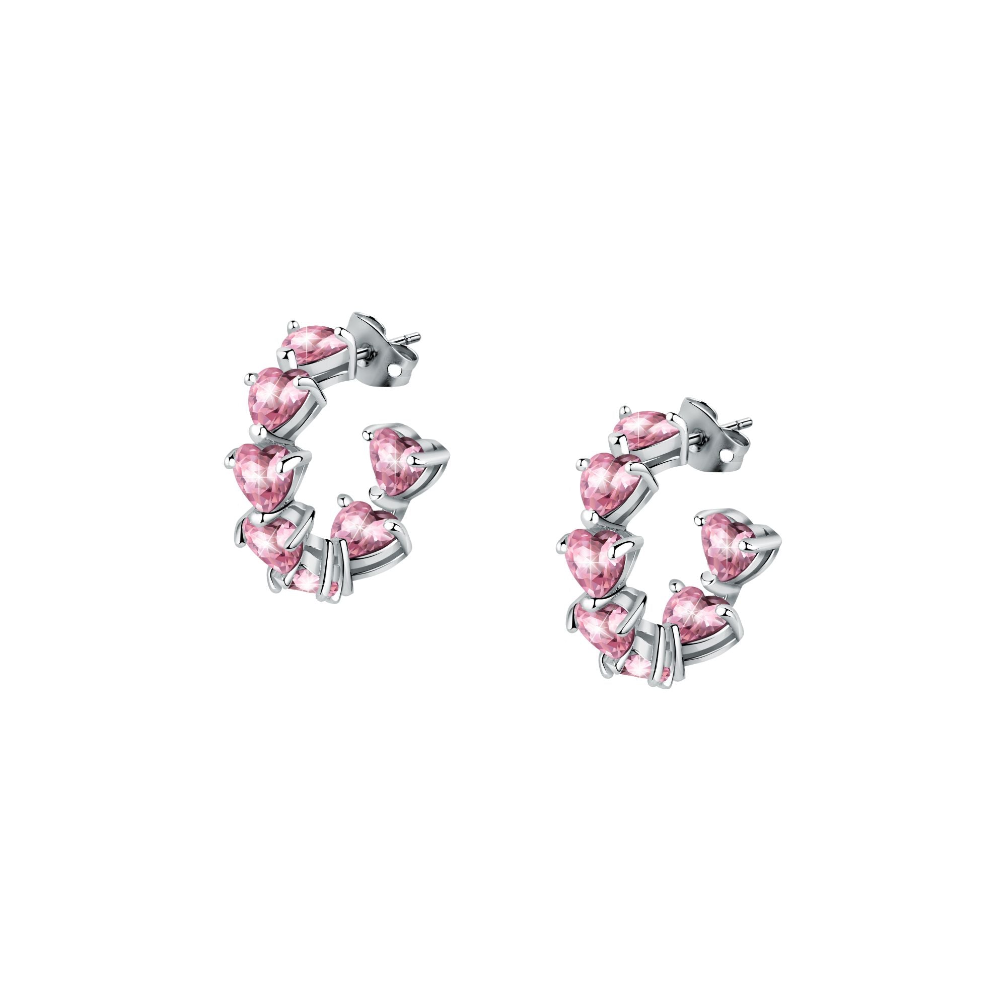 Chiara Ferragni Diamond Heart Fairytale Hoop Earrings-Earrings-PEROZ Accessories