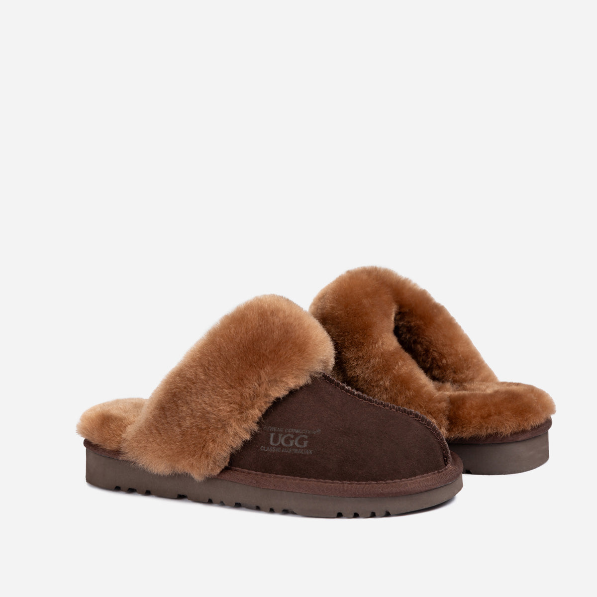 Ugg Slippers Premium Australia Sheepskin Unisex Scuffette Suede-Slippers-PEROZ Accessories