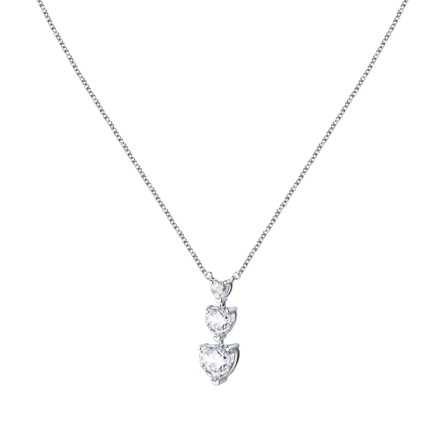 Chiara Ferragni Diamond Heart Silver Pendant-Pendants-PEROZ Accessories