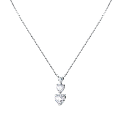 Chiara Ferragni Diamond Heart Silver Pendant-Pendants-PEROZ Accessories