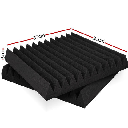 Alpha Acoustic Foam 20pcs 30x30x5cm Sound Absorption Proofing Panel Studio Wedge-Audio &amp; Video &gt; Acoustic Foam-PEROZ Accessories