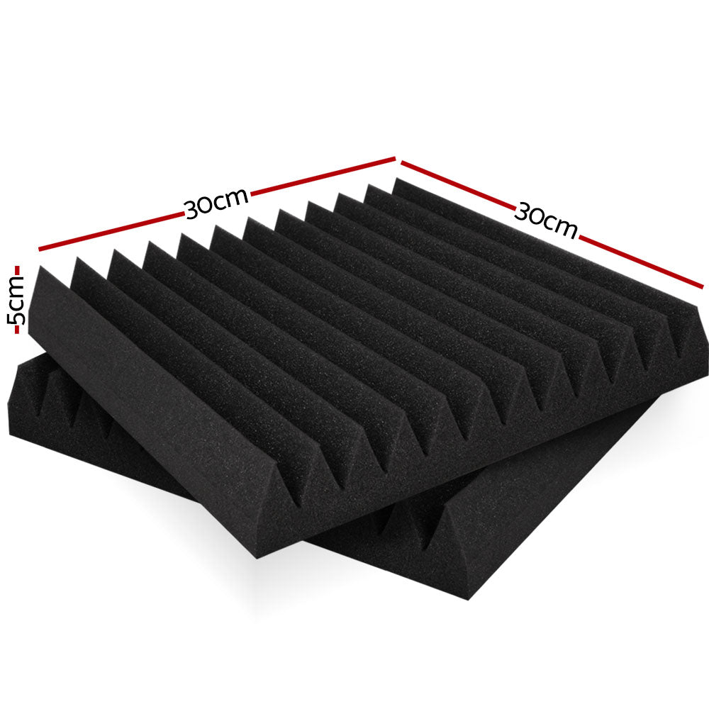 Alpha Acoustic Foam 60pcs 30x30x5cm Sound Absorption Proofing Panel Studio Wedge-Audio &amp; Video &gt; Acoustic Foam-PEROZ Accessories