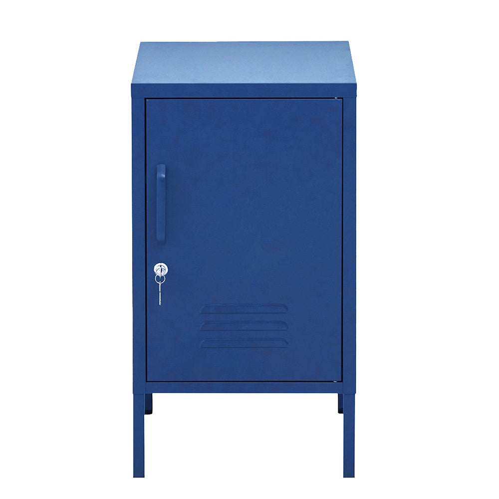 Artiss Bedside Table Metal Cabinet - Blue-Bedside Tables-PEROZ Accessories