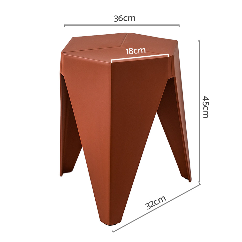 Artiss 2x Bar Stools Puzzle Plastic Foot Stool Red-Furniture &gt; Bar Stools &amp; Chairs-PEROZ Accessories