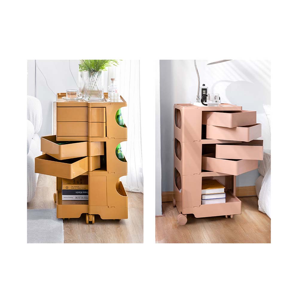 Artiss Storage Trolley Cart Bedside Table 5 Tier White-Furniture &gt; Living Room-PEROZ Accessories