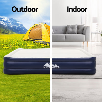 Weisshorn Air Mattress Double Inflatable Bed 46cm Air bed-Outdoor Recreation &gt; Camping &gt; Inflatable Mattresses-PEROZ Accessories