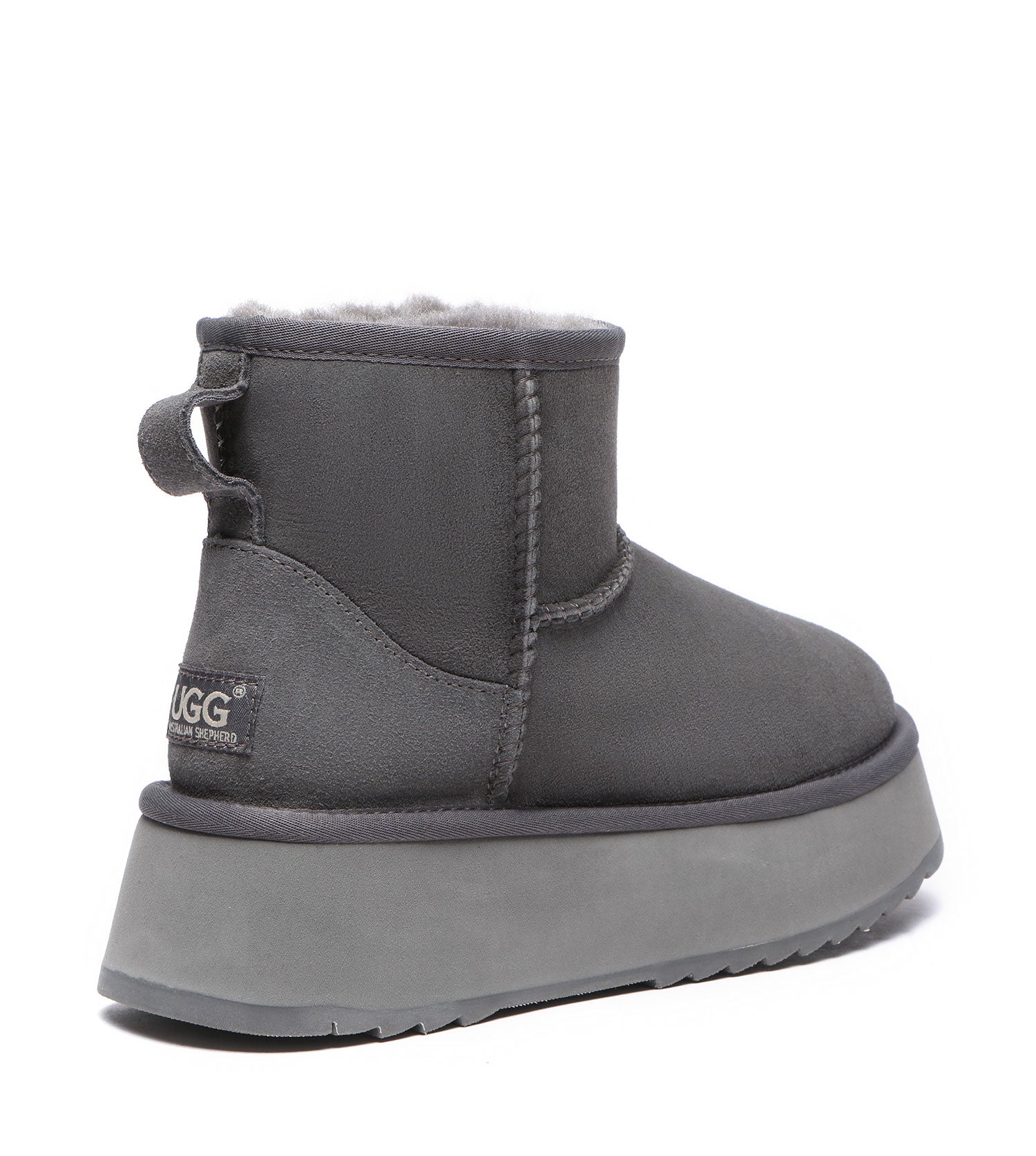 UGG Australia Kiings Leather Suede shops - Size 6 - Black and Grey (NEW)