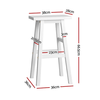 Artiss 4x Bar Stools Kitchen Chairs Wooden White-Furniture &gt; Bar Stools &amp; Chairs &gt; Table &amp; Bar Stools-PEROZ Accessories