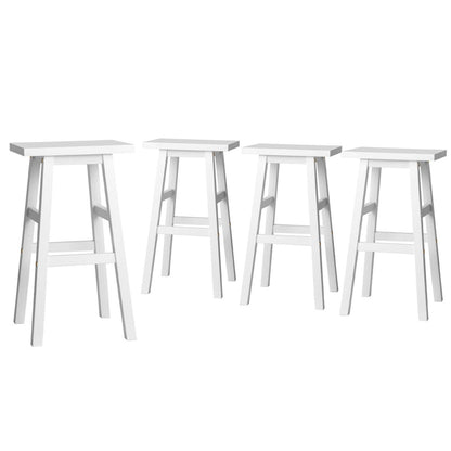 Artiss 4x Bar Stools Kitchen Chairs Wooden White-Furniture &gt; Bar Stools &amp; Chairs &gt; Table &amp; Bar Stools-PEROZ Accessories