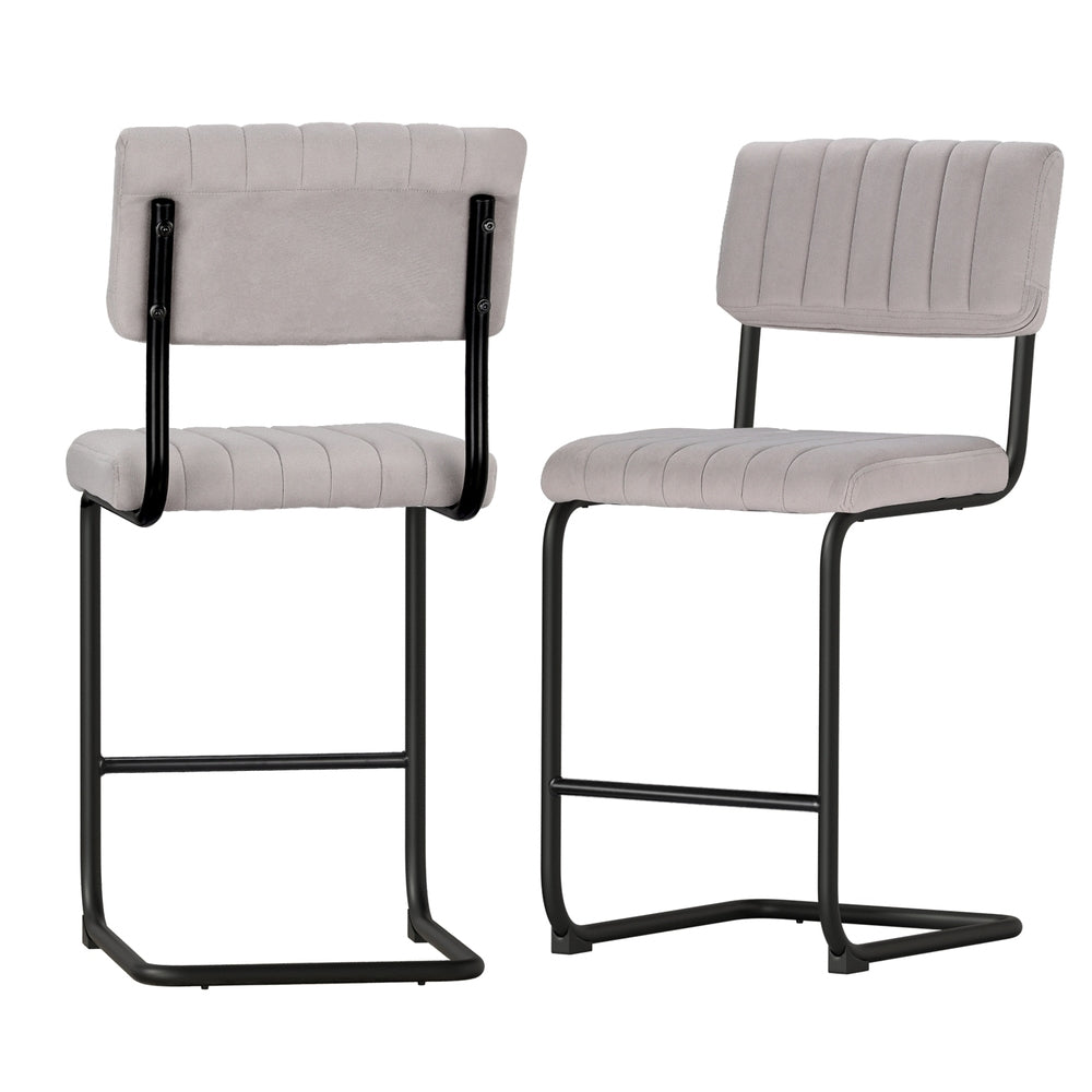 Artiss 2x Bar Stools Velvet Chairs-Furniture &gt; Bar Stools &amp; Chairs-PEROZ Accessories