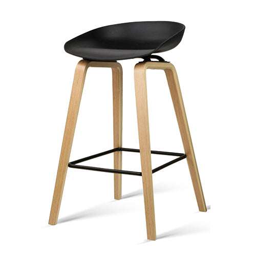 4x Artiss Bar Stools Kitchen Counter Stool Dining Chairs Wooden Black-Furniture &gt; Bar Stools &amp; Chairs &gt; Table &amp; Bar Stools-PEROZ Accessories