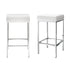 Artiss 4x Bar Stools Leather Padded Metal White-Furniture > Bar Stools & Chairs > Table & Bar Stools-PEROZ Accessories