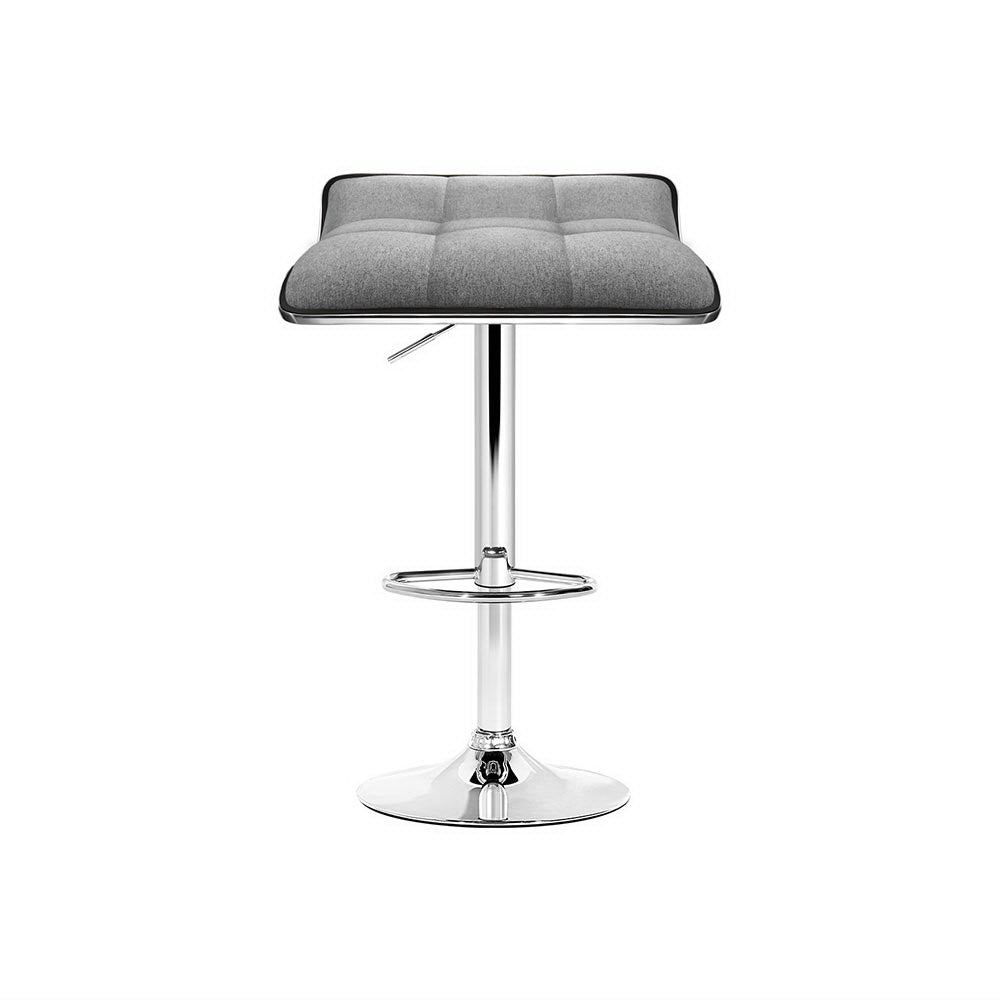 Artiss 4x Bar Stools Linen Padded Gas Lift-Furniture &gt; Bar Stools &amp; Chairs &gt; Table &amp; Bar Stools-PEROZ Accessories