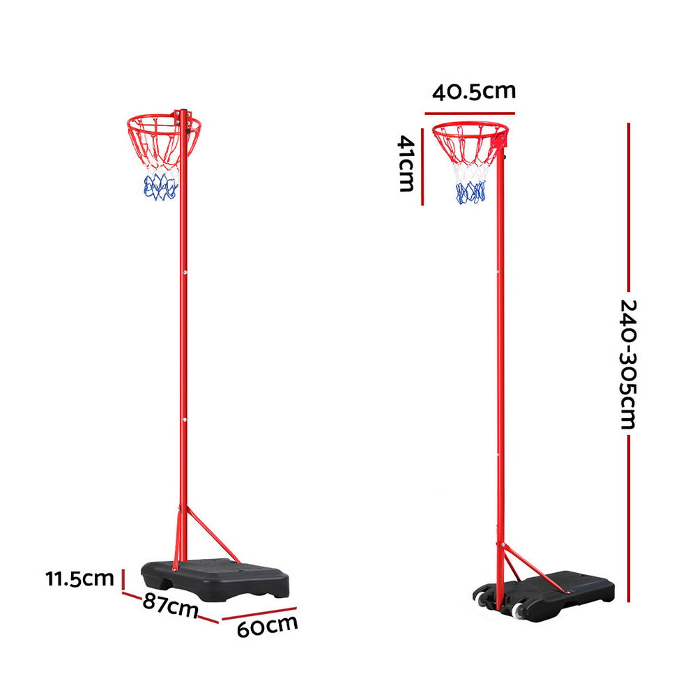 Everfit 3.05M Netball Hoop Basketball Stand System Net Ring-Sports &amp; Fitness &gt; Ball Sports &gt; Basketball &amp; Basketball Accessories-PEROZ Accessories