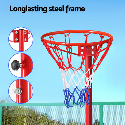 Everfit 3.05M Netball Hoop Basketball Stand System Net Ring-Sports &amp; Fitness &gt; Ball Sports &gt; Basketball &amp; Basketball Accessories-PEROZ Accessories