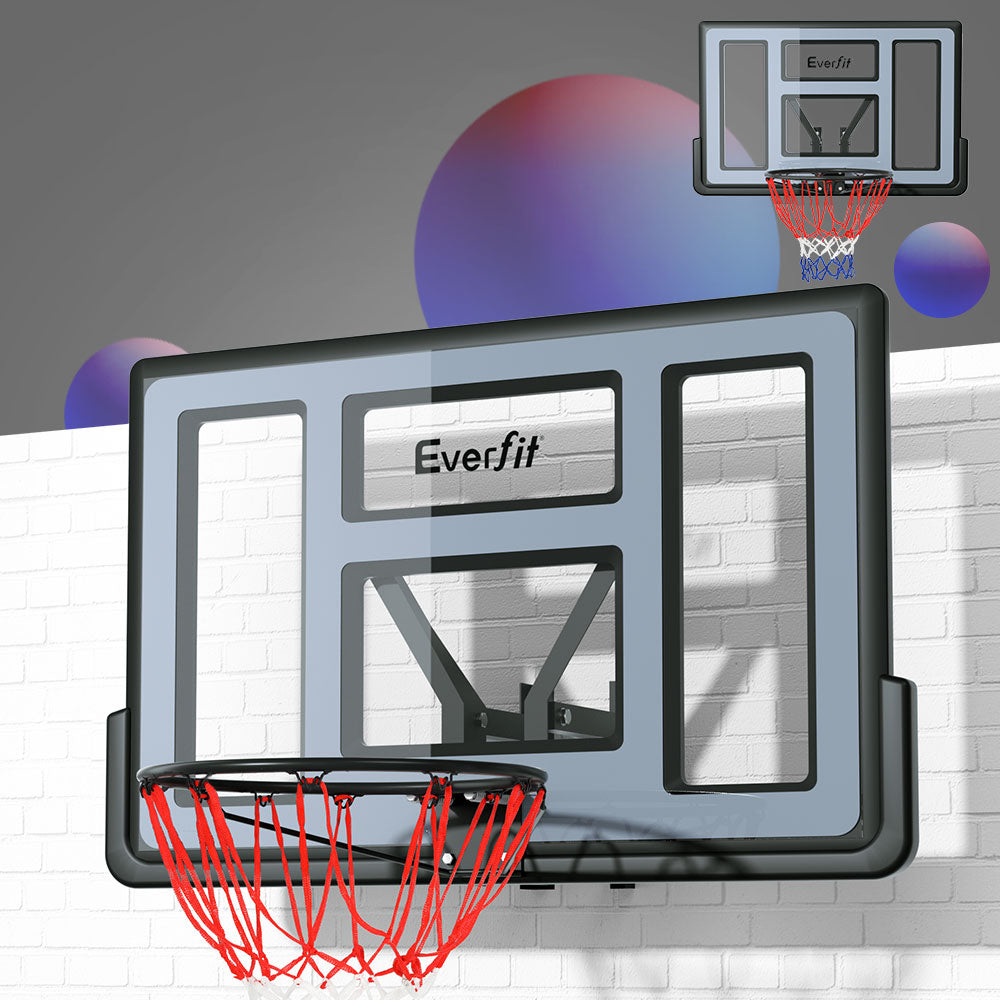 Everfit 45&quot; Basketball Hoop Backboard Wall Mounted Ring Net Sports Pro System-Sports &amp; Fitness &gt; Ball Sports &gt; Basketball &amp; Basketball Accessories-PEROZ Accessories