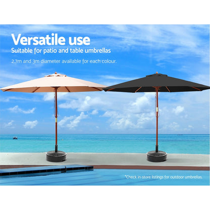 Instahut 51cm Outdoor Umbrella Base Round Stand Pod-Furniture &gt; Outdoor-PEROZ Accessories