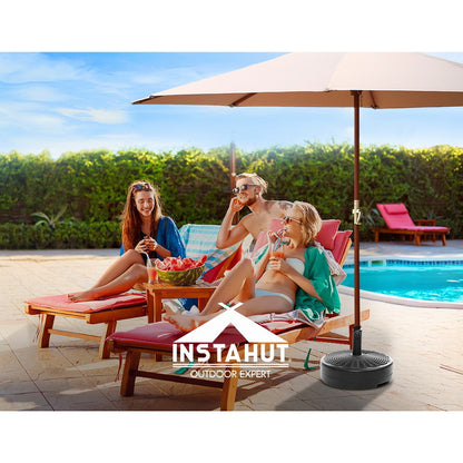 Instahut 51cm Outdoor Umbrella Base Round Stand Pod-Furniture &gt; Outdoor-PEROZ Accessories