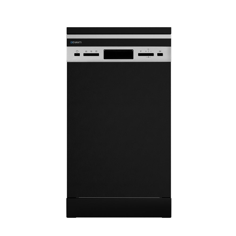 Devanti 10 Place Settings Freestanding Dishwasher Black-Appliances &gt; Kitchen Appliances-PEROZ Accessories