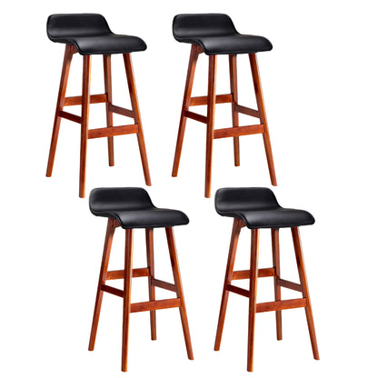 Artiss 4x Bar Stools Wooden Stool Black-Furniture &gt; Bar Stools &amp; Chairs &gt; Table &amp; Bar Stools-PEROZ Accessories