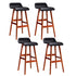 Artiss 4x Bar Stools Wooden Stool Black-Furniture > Bar Stools & Chairs > Table & Bar Stools-PEROZ Accessories