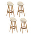 Artiss 4x Bar Stools Padded Leather Wooden Beige-Furniture > Bar Stools & Chairs > Table & Bar Stools-PEROZ Accessories